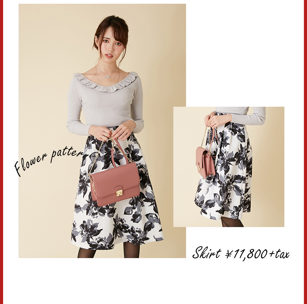Flower pattern skirt