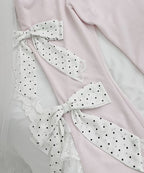 Ank Rouge ドットリボンのふりふりのカットパンツ