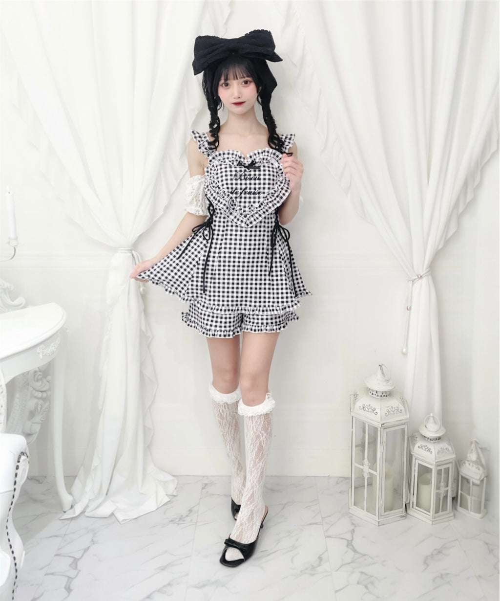 Ank Rouge ハートエプロン水着