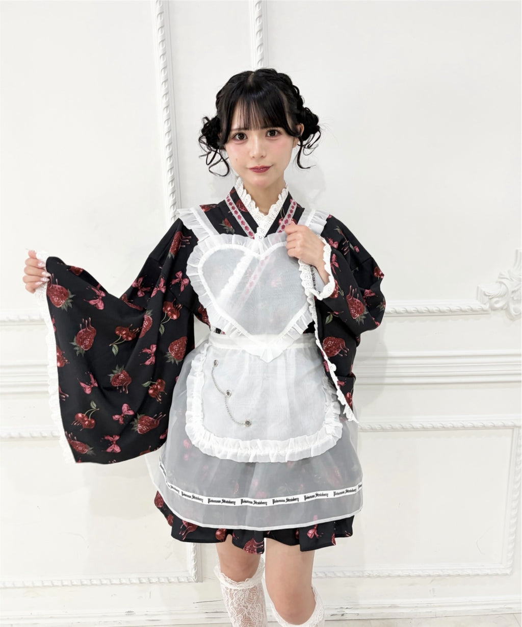 Jamieエーエヌケー 【ワンピースタイプ】ハートエプロンゴシック苺浴衣ドレス