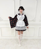 Jamieエーエヌケー 【ワンピースタイプ】ハートエプロンゴシック苺浴衣ドレス