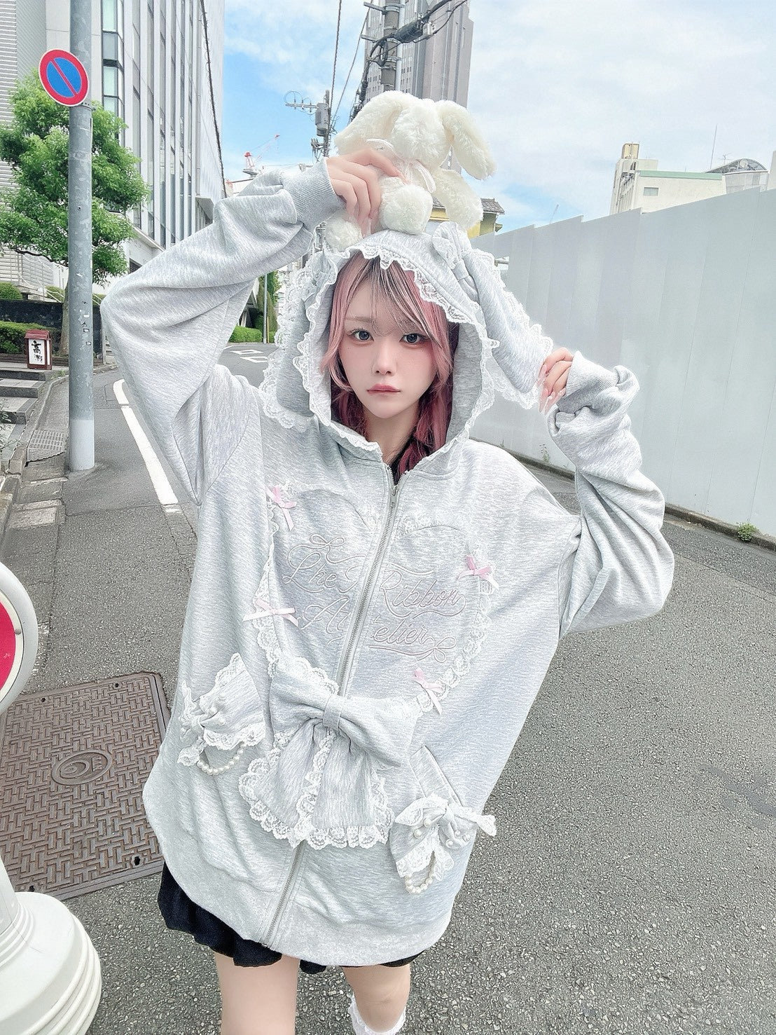 Ank Rouge Heart Rabbit BIG Hoodie