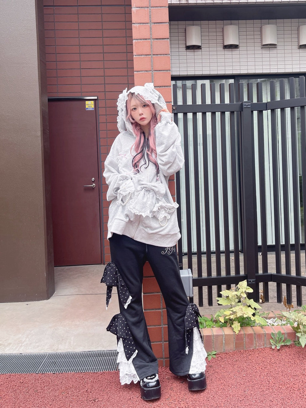 【予約商品】Ank Rouge ハートウサギのBIGパーカー