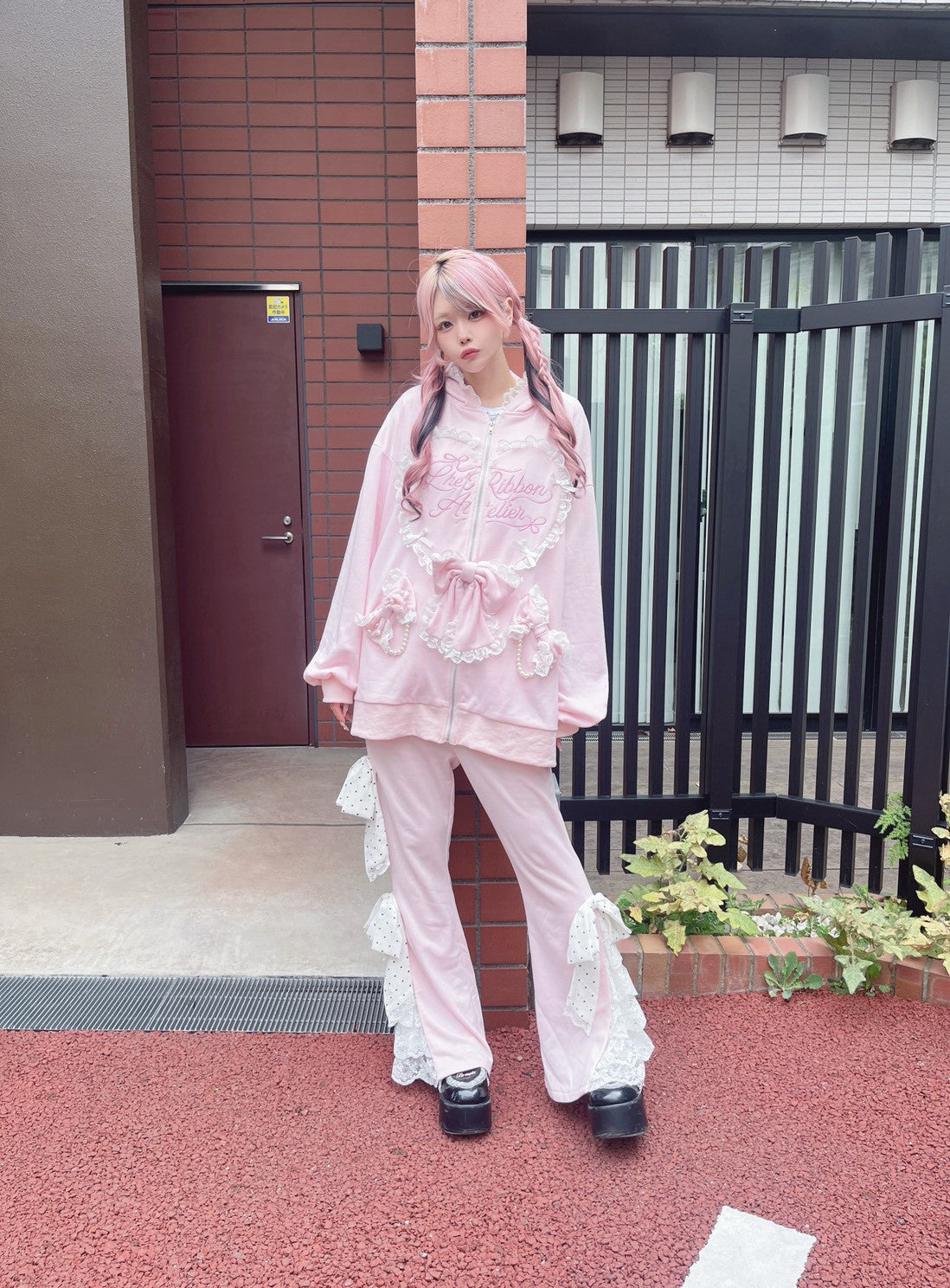 【予約商品】Ank Rouge ハートウサギのBIGパーカー