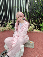 Ank Rouge ドットリボンのふりふりのカットパンツ