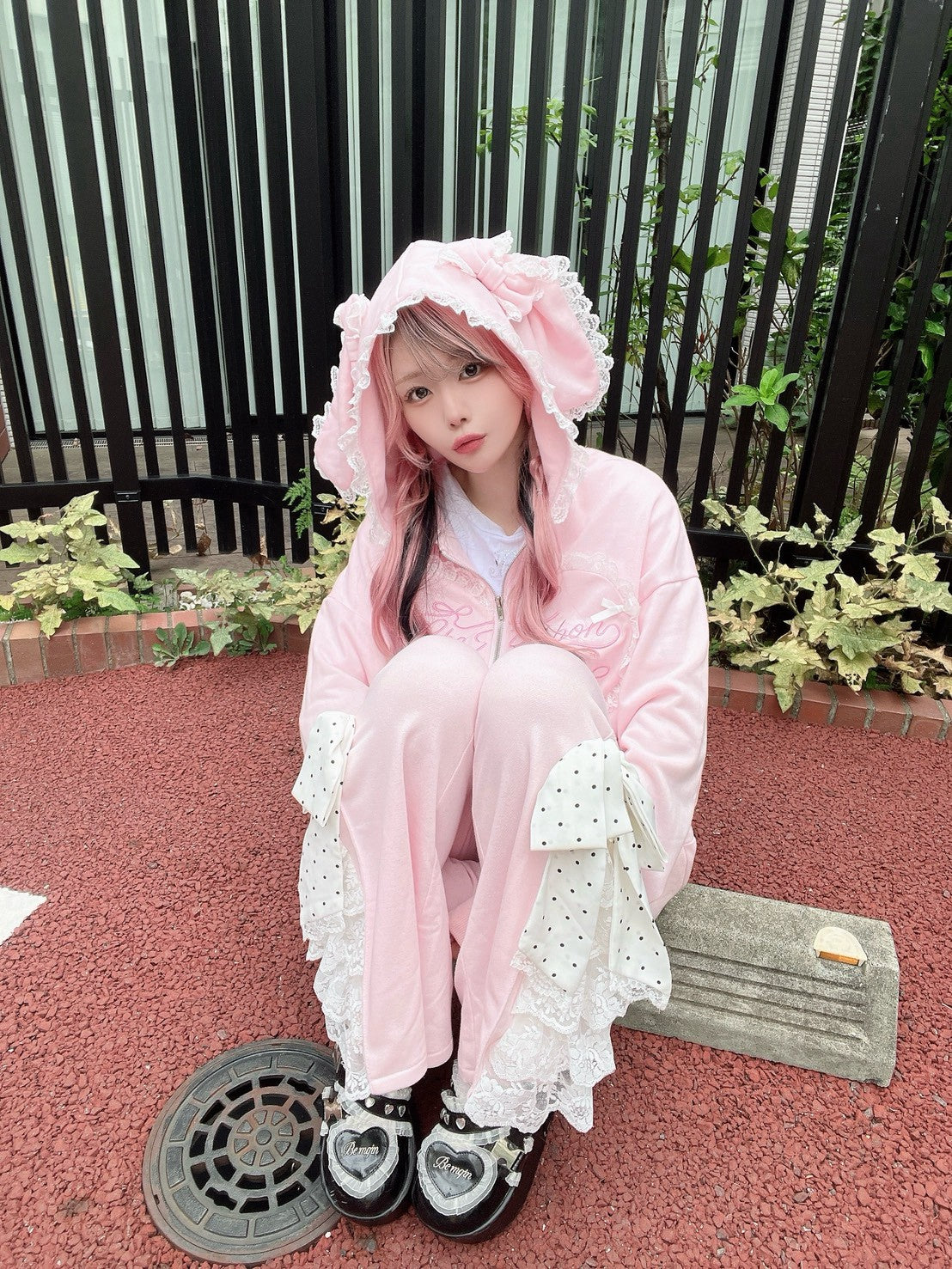 Ank Rouge Heart Rabbit BIG Hoodie