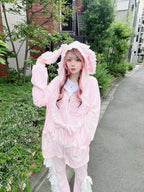 【予約商品】Ank Rouge ハートウサギのBIGパーカー