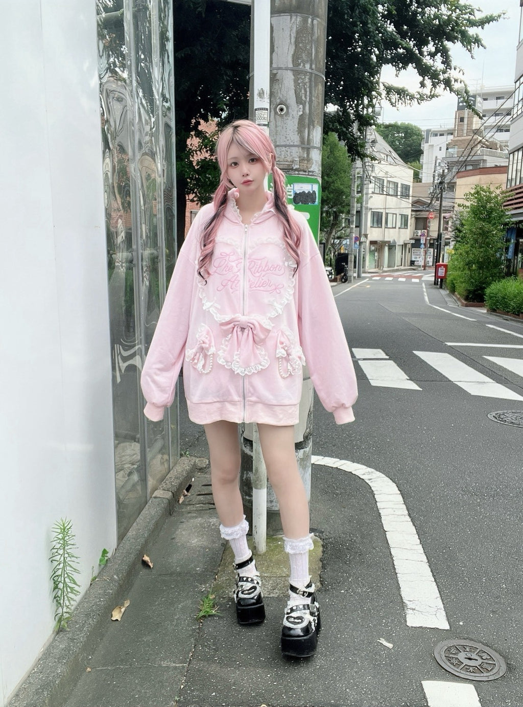 【予約商品】Ank Rouge ハートウサギのBIGパーカー