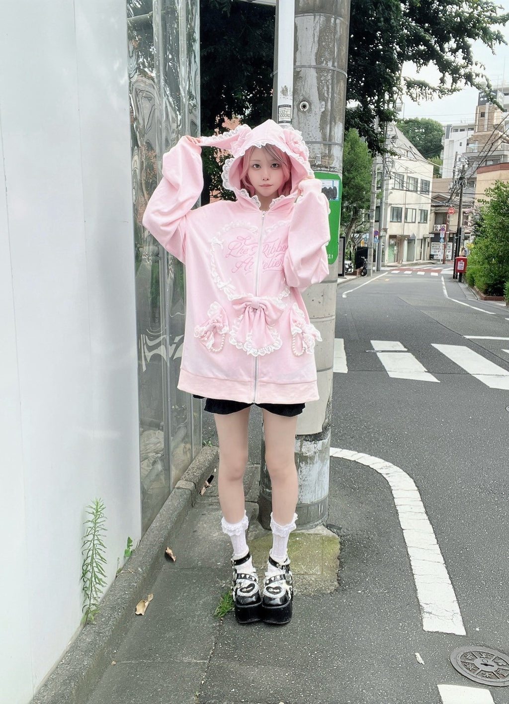 【予約商品】Ank Rouge ハートウサギのBIGパーカー