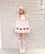 【予約商品】 Ank Rouge ショートケーキの夢ワンピース【ギンガム】