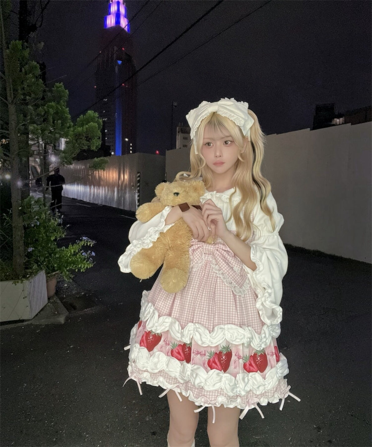 【予約商品】 Ank Rouge ショートケーキの夢ワンピース【ギンガム】