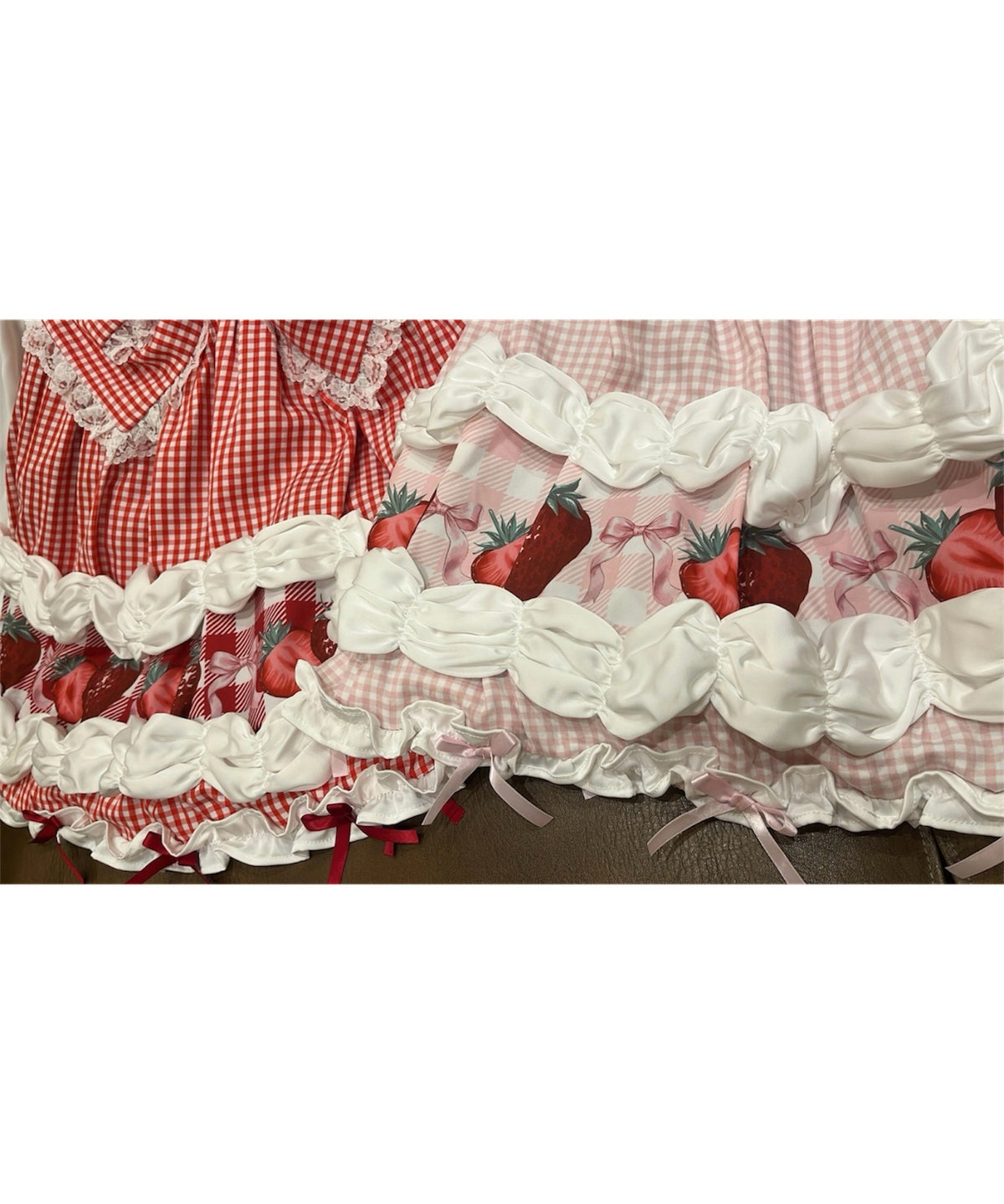 【予約商品】 Ank Rouge ショートケーキの夢ワンピース【ギンガム】