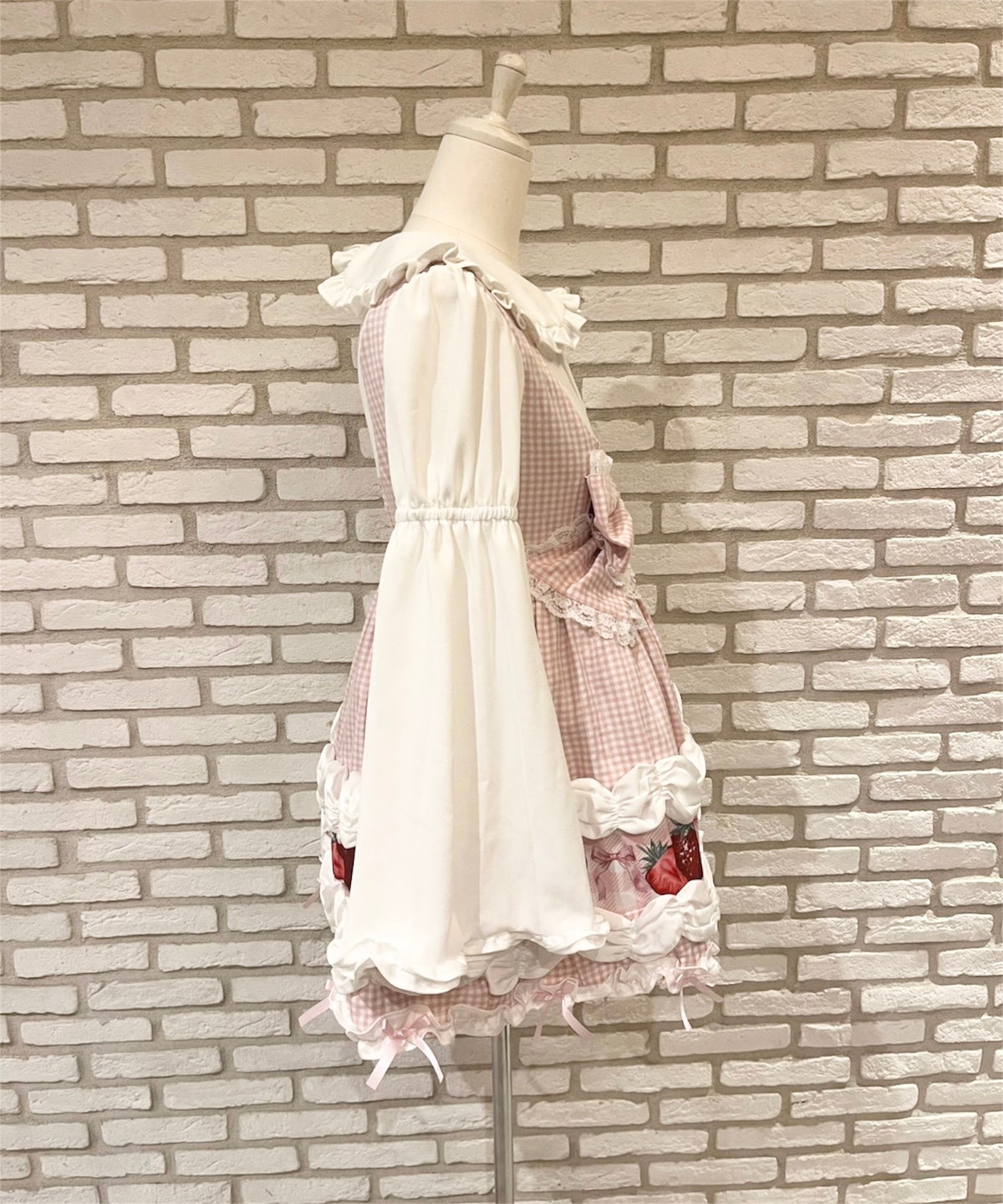 【予約商品】 Ank Rouge ショートケーキの夢ワンピース【ギンガム】