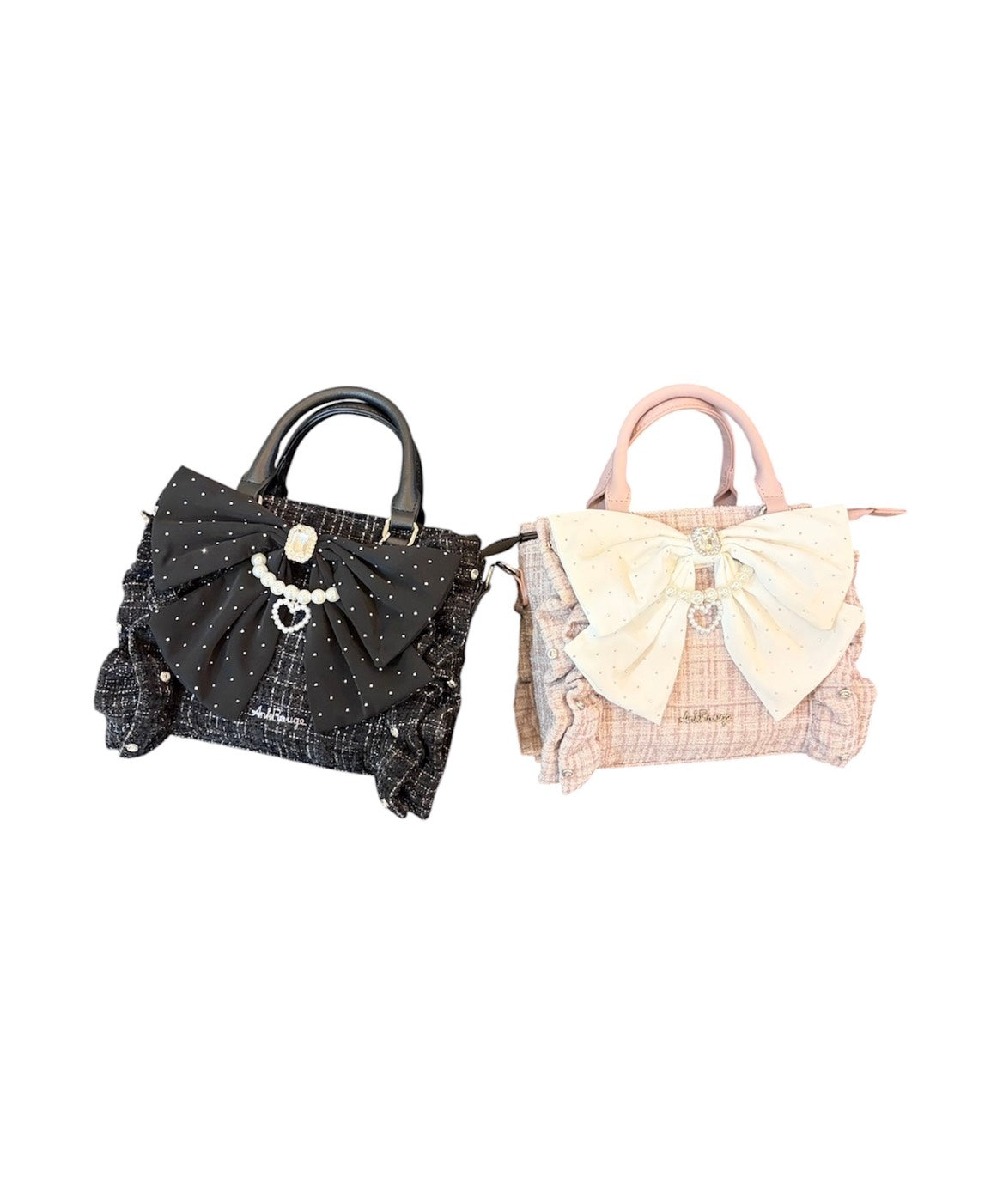 【予約商品】　Ank Rouge キラキラツイードリボンBAG