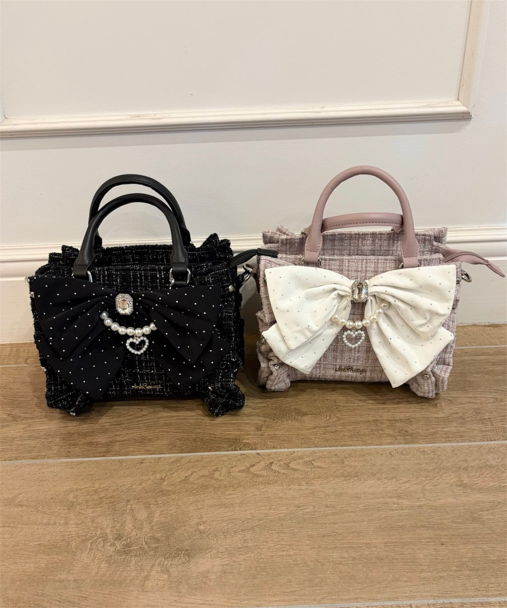 【予約商品】　Ank Rouge キラキラツイードリボンBAG