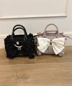 【予約商品】　Ank Rouge キラキラツイードリボンBAG