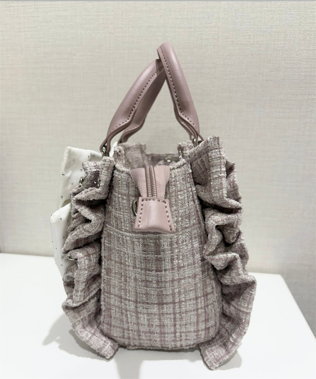 【予約商品】　Ank Rouge キラキラツイードリボンBAG