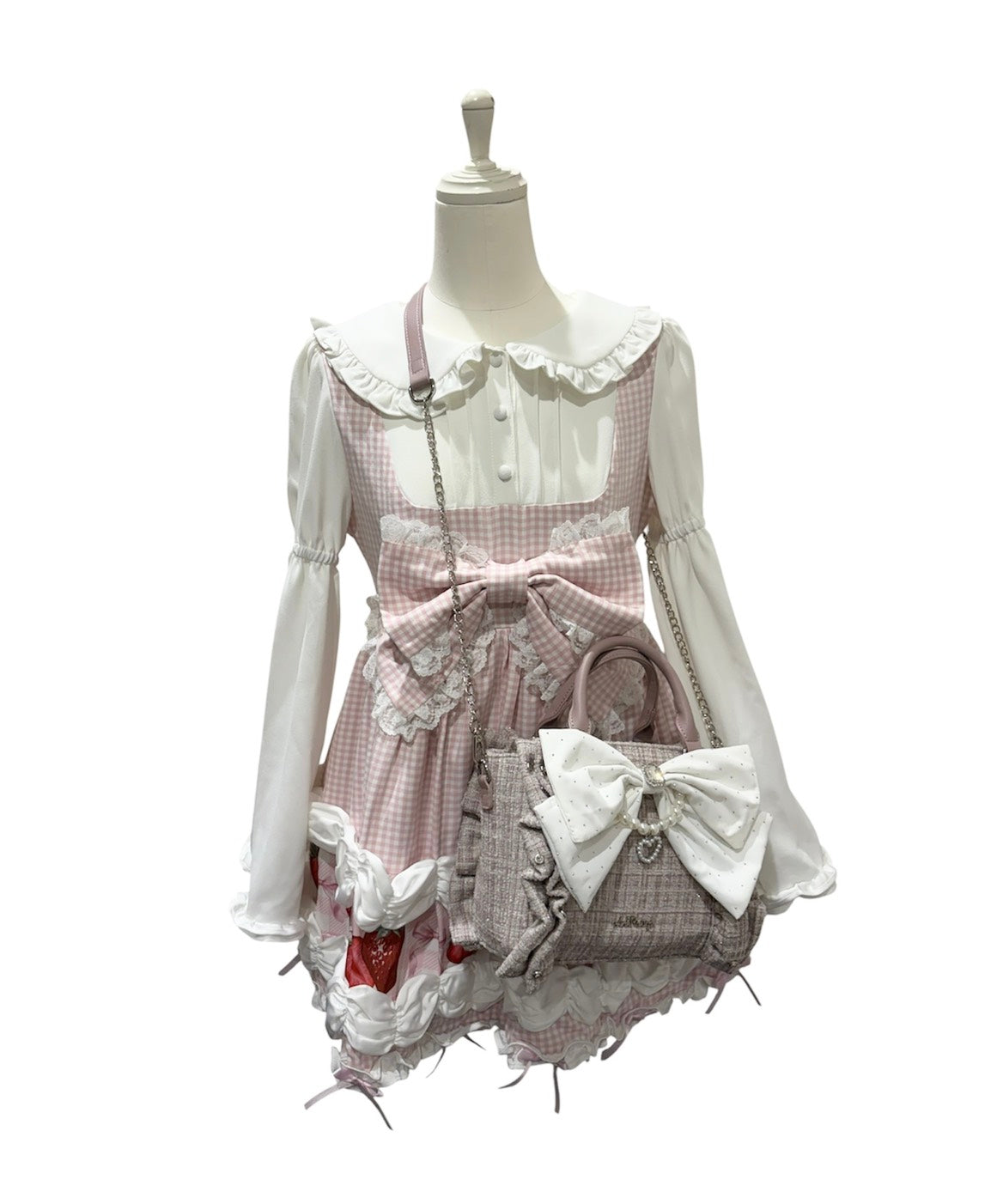 【予約商品】　Ank Rouge キラキラツイードリボンBAG
